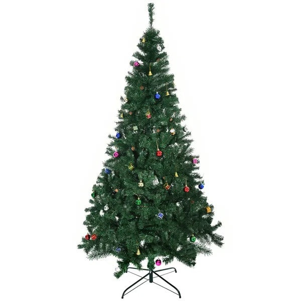 CA Local 7 ft Green Christmas Tree Artificial Xmas Holidays Party With Decoration Ornament