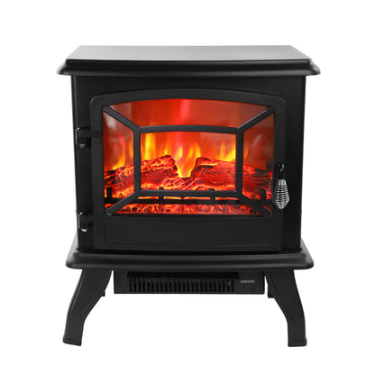 US Local US SF507-17 120V 1400W 17in Fireplace, Black, Iron Sheet, Freestanding-Fake Firewood-Heating Wire