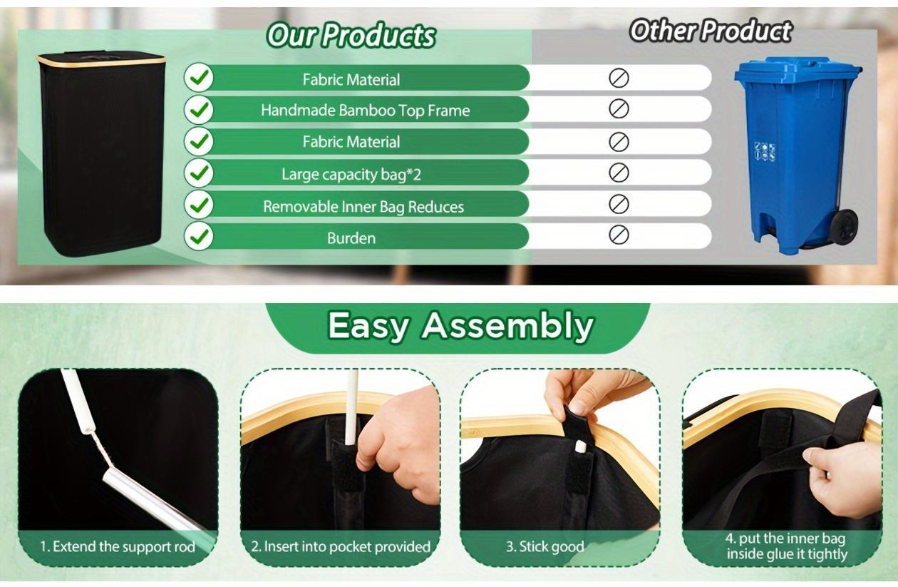 US Local Kitchen  Recyclable Trash Can 26 Gallons Removable Reusable Inner Bag With Lid Bottle Plastic Waste Kitchen Trash Can