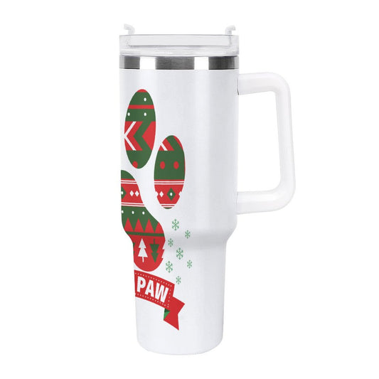 PHDT00299 POD US Local Tumbler 40 oz Large Capacity Car Cup Christmas Paw
