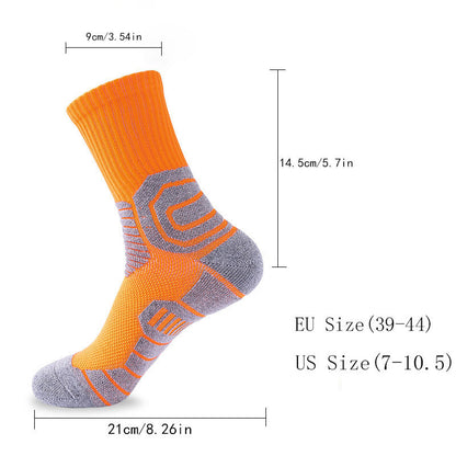 US Local 8 Pairs Men Compression Running Socks Crew Athletic Hiking Anti Blister Cushioned Anti-odor And Breathable For Running Hiking Cycling Fitness