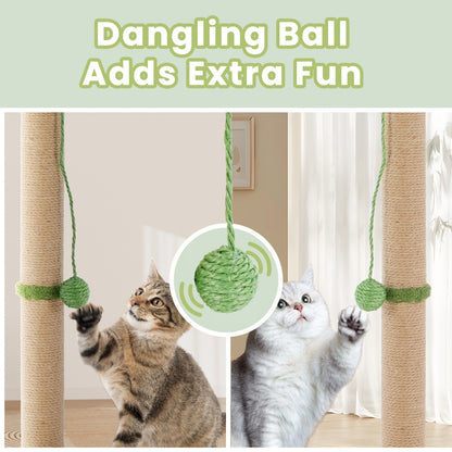 US Local Cat Scratching Post, 33 Cat Scratcher Tall Scratching Posts With Dangling Ball For Indoor Cats