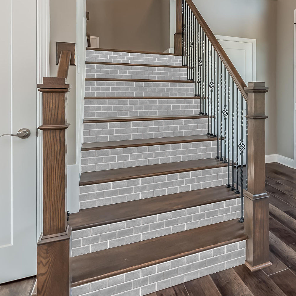 US Local Gray Marble Pvc Wall Stickers Tile Paste Peel And Stick Wallpaper Self-Adhesive Waterproof And Oil-proof Kitchen Bathroom DIY Modern Style Wall Stickers Wall Decor