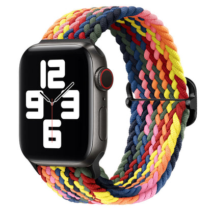 Double Loop Nylon Loop Woven Rainbow Watch Strap