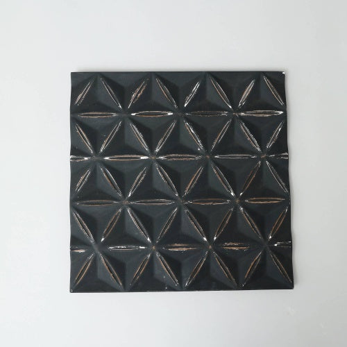 US Local Black Square Shape Handcrafted MDF Wall Decor  Elegant Home Accent
