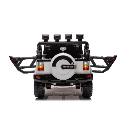 US Local 12v7a 30wX2 Four-wheel Drive Leather Seats Can Be Started With One Button, Forward And Backward, High And Low Speed, Music, Headlights, Power Display, And Two Doors Can Be Opened