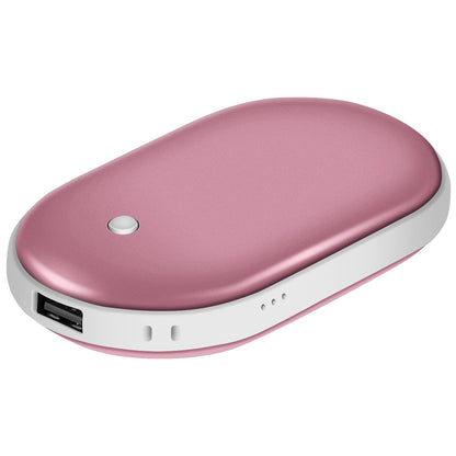 US Local 1Pc Portable Hand Warmer 5000mAh Power Bank Rechargeable Pocket Warmer Double-Sided Heating Handwarmer