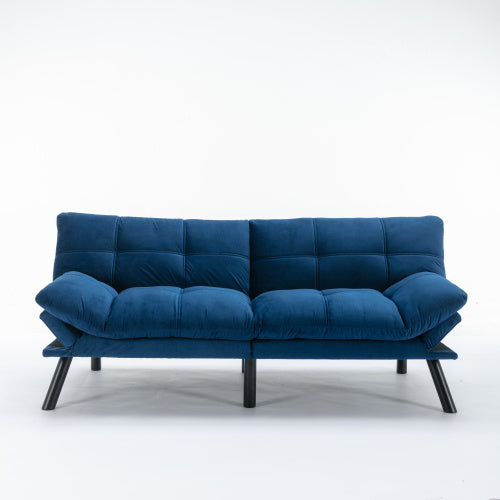 US Local Navy Blue Convertible Folding Modern Sofa Bed