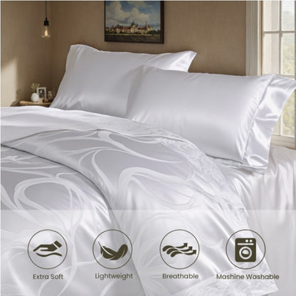US Local 1 PC Luxury Satin Microfiber Bedding Set