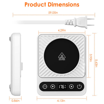 US Local 3 Colors 1Pc Desktop Electric Mug Warmer Auto Shut Off Timer Setting 6 Temperature Levels Cup Warmer For Milk Tea Cup Heating Plate