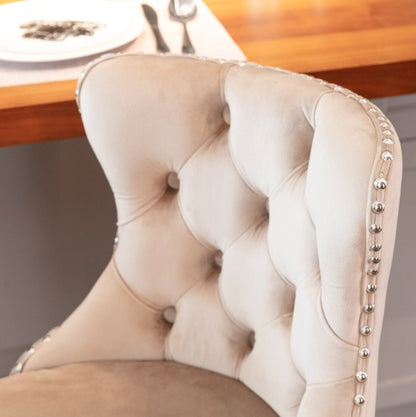 US Local 2-piece Set Of Rotating Velvet Bar Stools