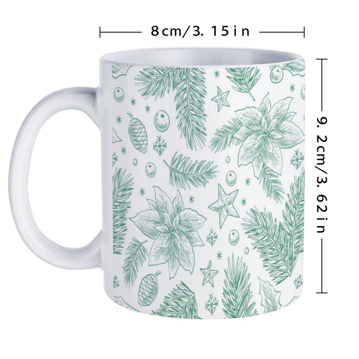POD US Local White mug with full print, Christmas Food 0074