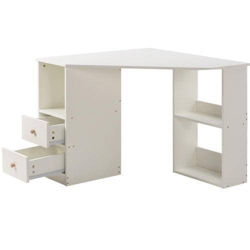 UK Local L-Computer Desk Corner Computer Desk With Large Storage Space Study Desk Laptop Table For Home Office