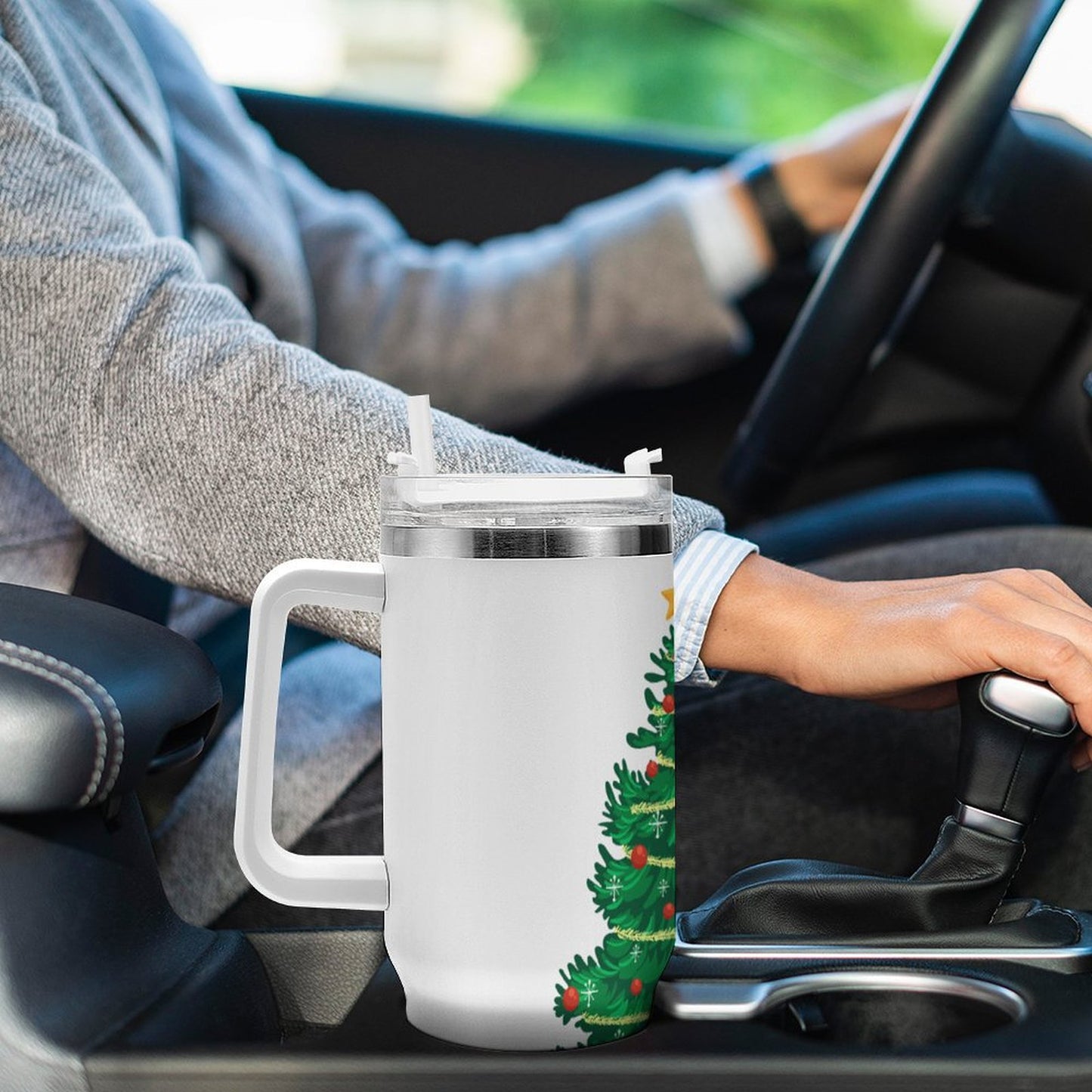 PHDT00063 POD US Local Tumbler 40 oz Large Capacity Car Cup Christmas Tree