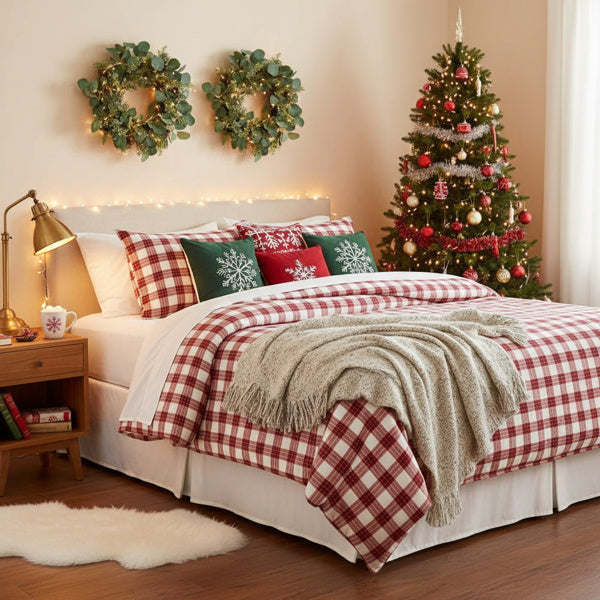 US Local 2PCS Set Christmas Wreath Eucalyptus Candle Rings 14.2in Green Artificial Plants Home Door Decor Holiday Wall Pendant FBA Shipment