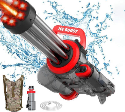US Local Single Tube Gatling Water Gun With Powerful Pumping And Cool Blue Appearance, Enjoying The Fun Of Summer Coolness