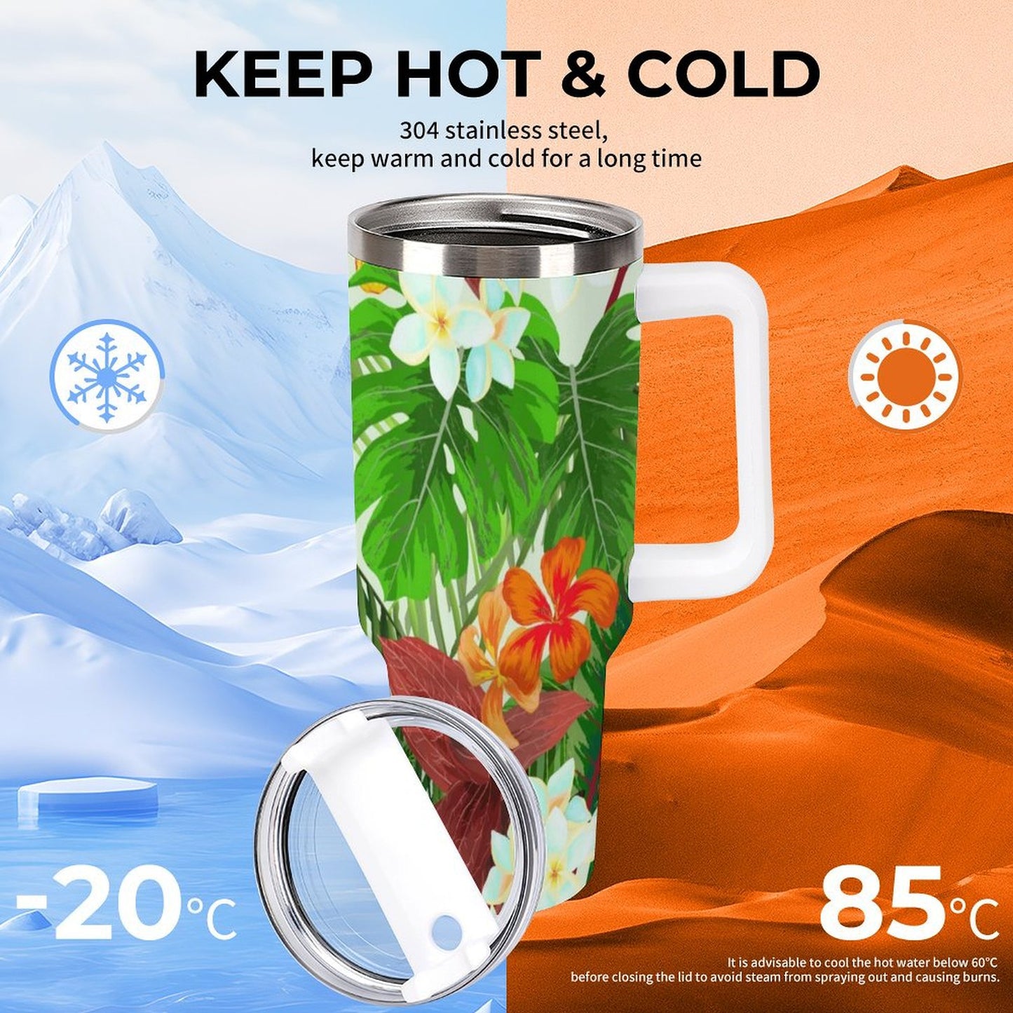 PHDT00409 POD US Local Tumbler 40 oz Large Capacity Car Cup Making Old, Hawaii