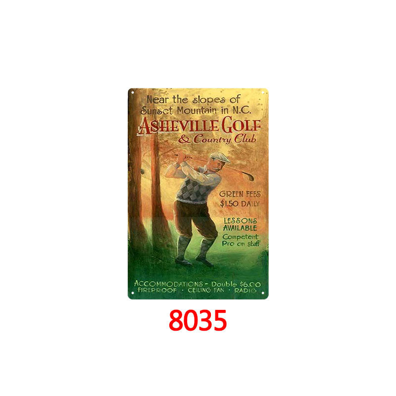 US Local Tin Painting Bar Clothing Store Home Wall Decoration