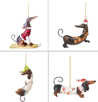 Acrylic Fashion Dog Christmas Tree Decoration