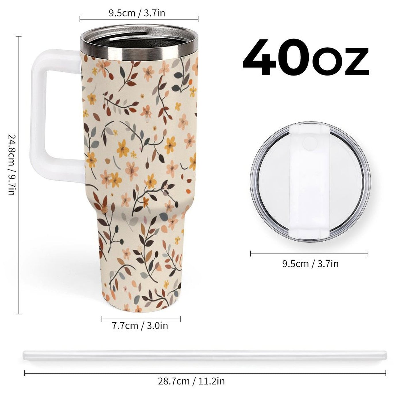 PHDT00094 POD US Local Tumbler 40 oz Large Capacity Car Cup Leaves, Autumn