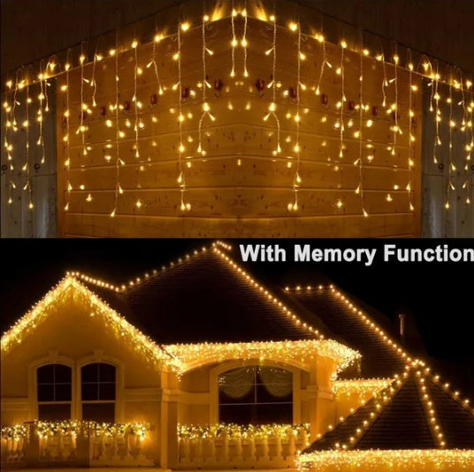 US Local Curtain Icicle Lights Wedding Party LED Fairy Christmas Indoor Outdoor