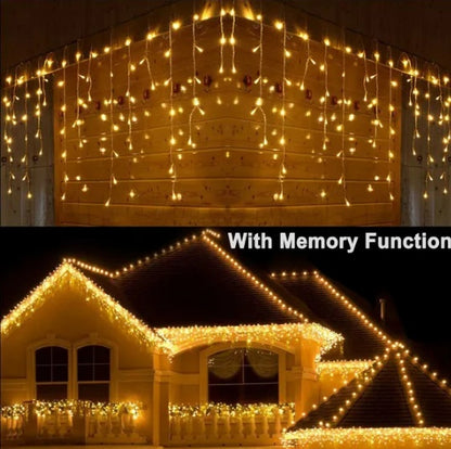 US Local Curtain Icicle Lights Wedding Party LED Fairy Christmas Indoor Outdoor