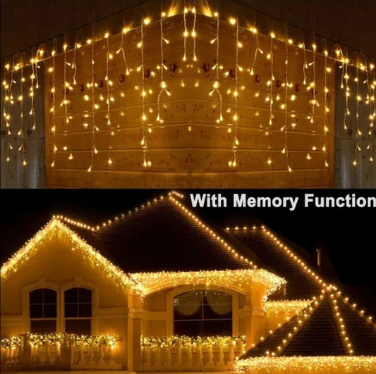 US Local Curtain Icicle Lights Wedding Party LED Fairy Christmas Indoor Outdoor