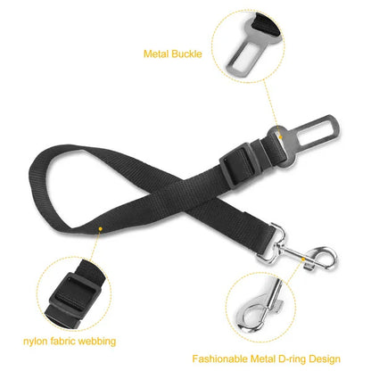 US Local 2Pcs Pet Dog Seat Belt Leash Adjustable Pet Dog Cat Safety Leads Harness