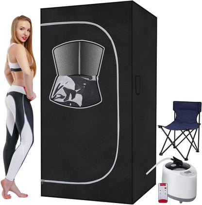 US Local Portable Steam Sauna Room Full Body Sauna Suit For Home Indoor Portable Steam Sauna Tent With Folding Chair And Remote Control