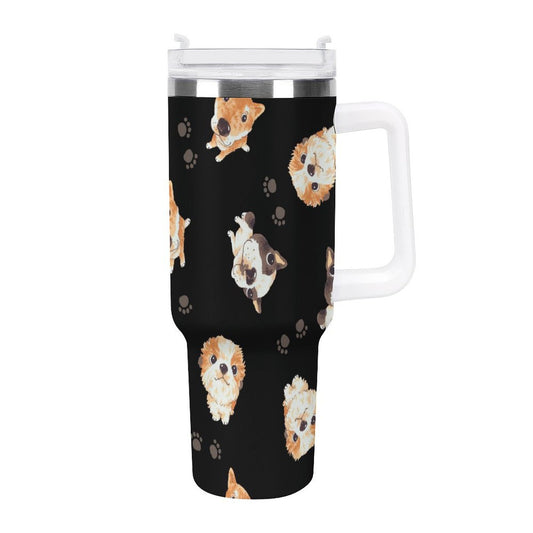 PHDT00408 POD US Local Tumbler 40 oz Large Capacity Car Cup Lovely Dog