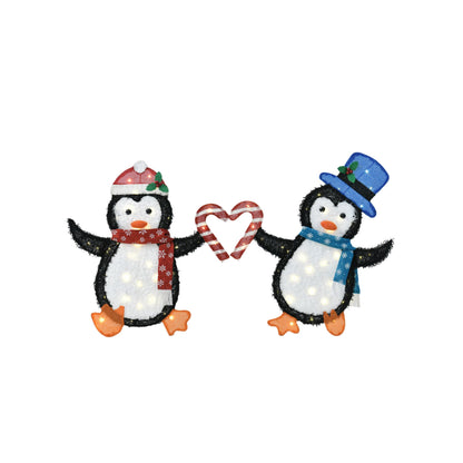 US Local Heart-Shaped Penguin Decorative Lights - Festive Ambiance Lights For Christmas Parties And Holiday Home Decor