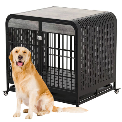 US Local Heavy Duty Dog Crate Furniture Wooden Table 42inch Grey