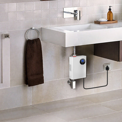 US Local 3000W Electric Tankless Water Heater Instant Mini Hot Water Heater With Digital Display For Kitchen RV Sink Bathroom