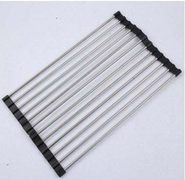 US Local Folding Kitchen Drain Sink Rack Stainless Steel