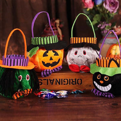 Cute Halloween Candy Bag Child Pumpkin Portable Handbag Cosplay Props Gift Basket Kids Gifts