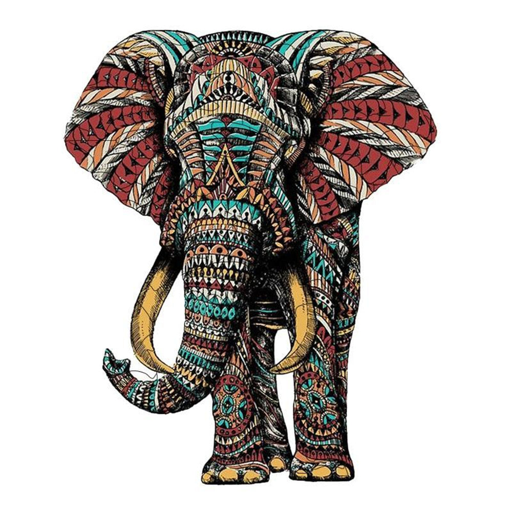 USA Local Each Piece Is Animal Shaped Christmas Gift Colorful Elephant Turtle Wooden Jigsaw Puzzles