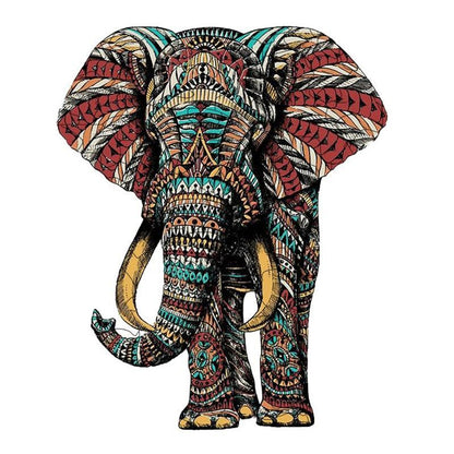 US Local Each Piece Is Animal Shaped Christmas Gift Colorful Elephant Turtle Wooden Jigsaw Puzzles