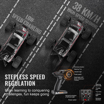 US Local Remote Control Car 1:10 Scale Kids RC Car All Terrain 4WD Off-Road Truck