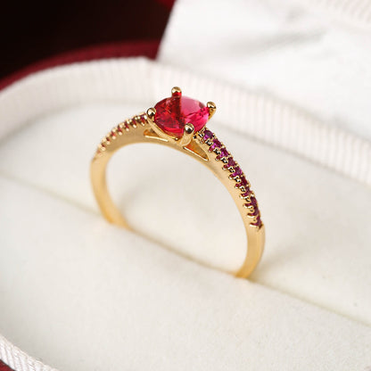 Colorful Zircon Elegant Elegant Elegant Ring
