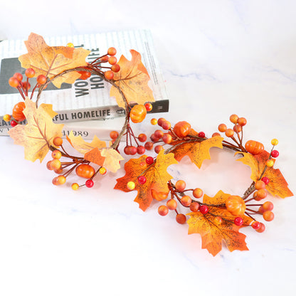 Halloween Decoration Thanksgiving Harvest Candle Ring