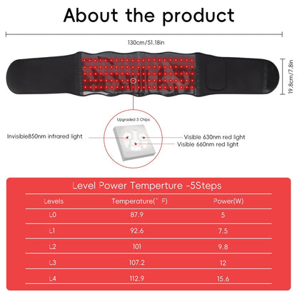 US Local Portable Wearable Red Light Massage Belt