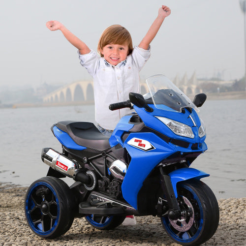US Local 12V Kids Electric Motorcycle ,ride On Motorcycle,Three Lighting Wheels Kids Electric Toys Boys Girls Motorcycle, Children Battery Motor Bikes Rechargeable 3 Wheels Ride On Electric Motorcycle