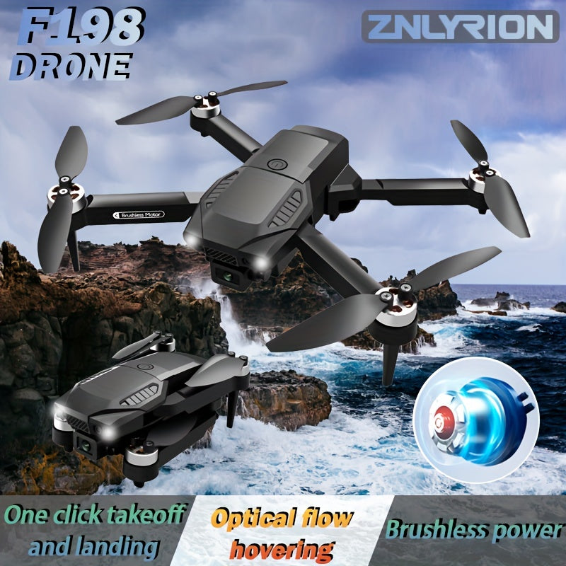 US Local F198 Drone Professional Dual Camera 1080P WIFI FPV HD Aerial Photography Brushless Foldable Drone