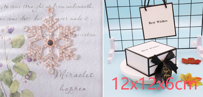 Thanksgiving Christmas Gift Snowflake Projection Necklace