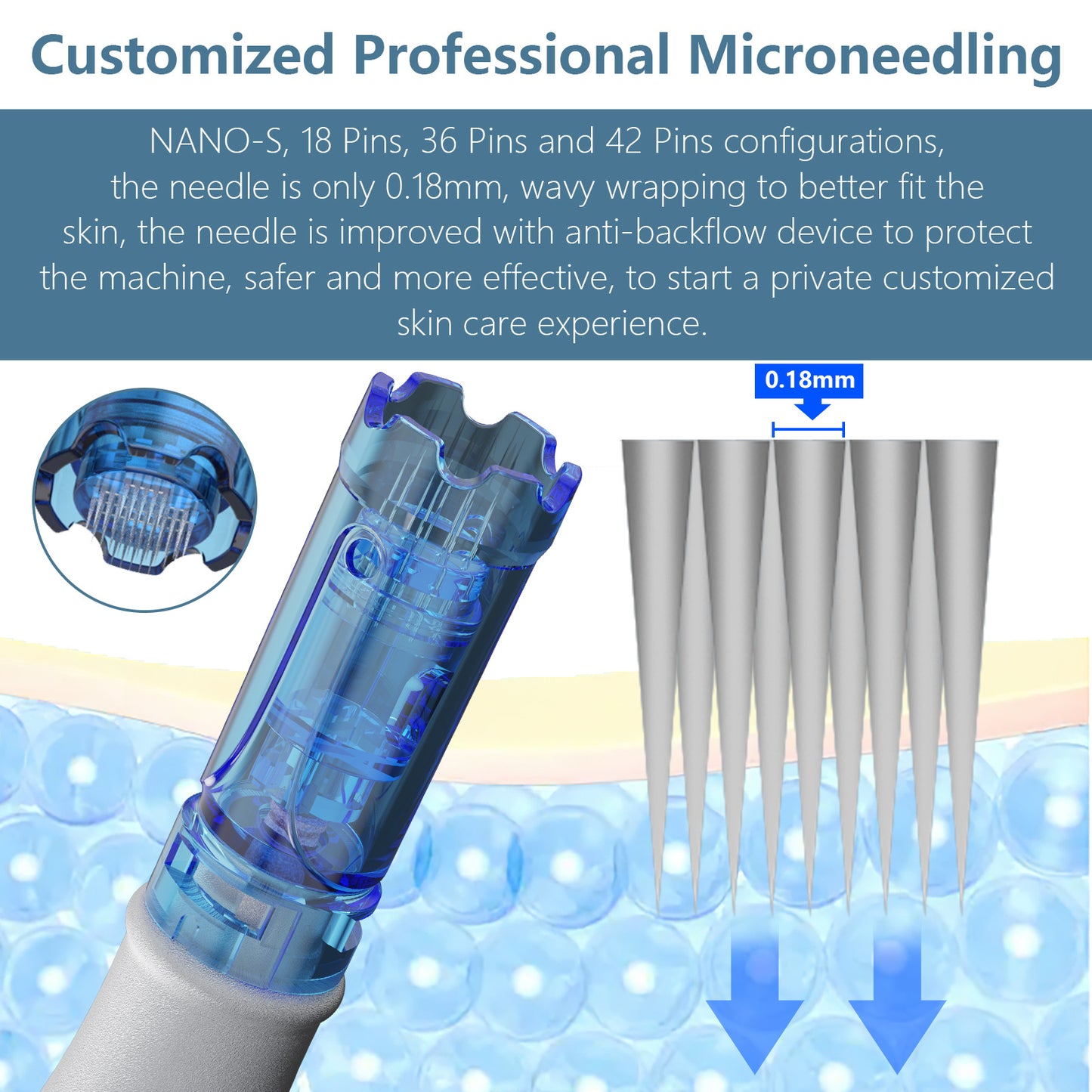 US Local Electric Microneedle Derma Roller Pen With 15pcs Replacement Kit - Microneeding 0.25 Mm Derma Roller Beauty Pen For Women Men Tools