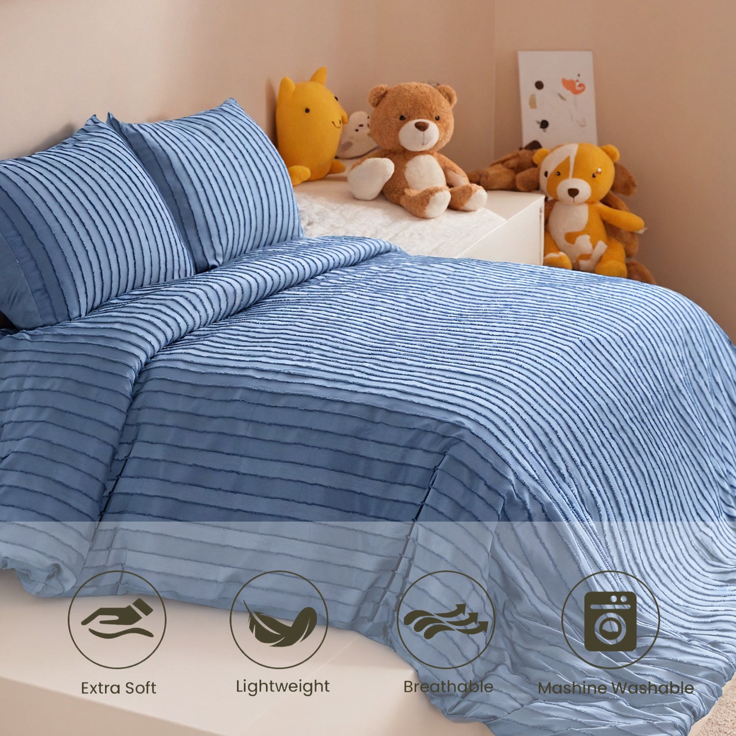 US Local Polyester Microfiber Quilt Cover And Pillowcase