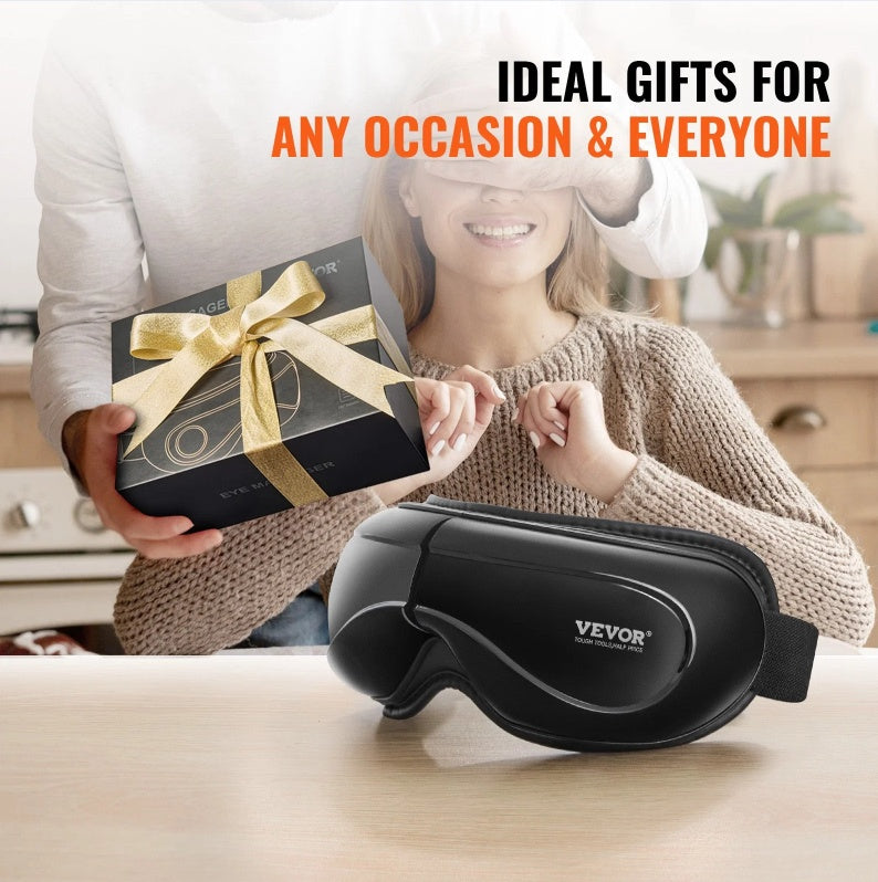 US Local Heated Eye Massager Eye Care Device 5 Modes Bluetooth Music Foldable