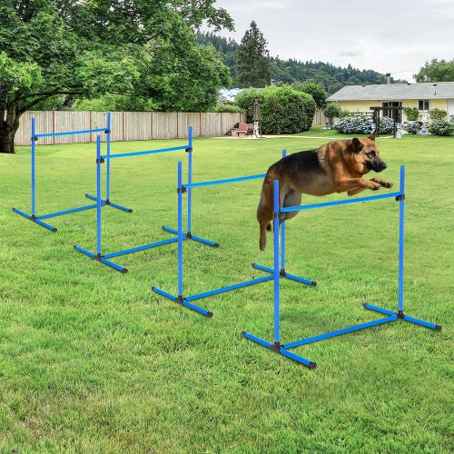 US Local 4-piece Dog Agility Training Equipment With Height-adjustable Jumping Poles