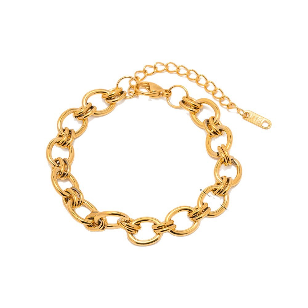 European And American Ins Style 18K Gold-plated Chain Bracelet
