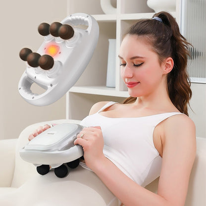 US Local Handheld Deep Tissue Massagers  Percussion Massage Gun  6-Head Back Massager For Muscle Relaxation In Back Leg Neck Shoulder And Body Gifts For Families And Friends